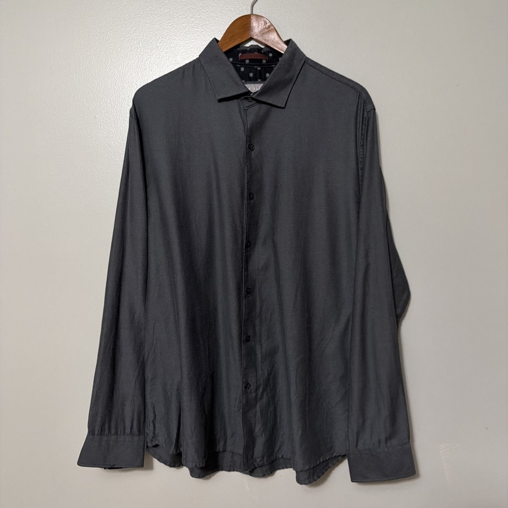 Ted Baker Button Down Shirt With Contrast Collar & Cuff Lining XL